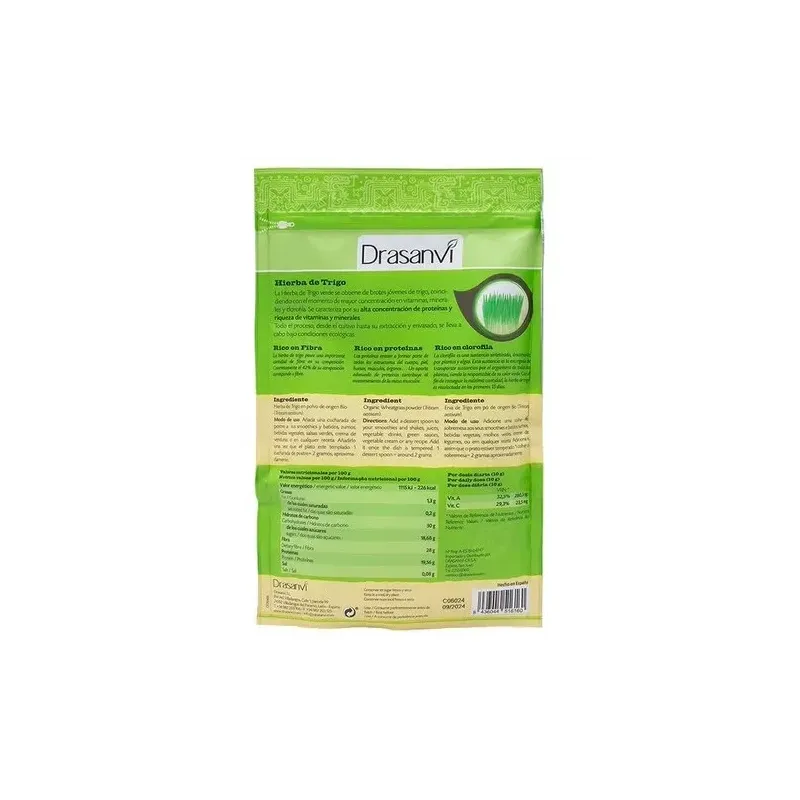 Hierba de trigo bio super alimentos drasanvi 125g | Farmacia Barata