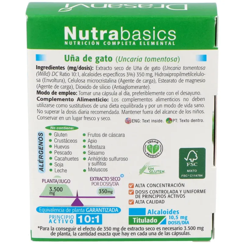 Nutrabasics uña de gato 30caps. | Farmacia Barata Nutrabasics uña de gato 30caps. | Farmacia Barata