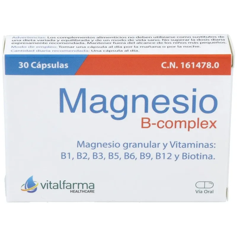 Vitalfarma magnesio b complex 30cáps | Farmacia Barata