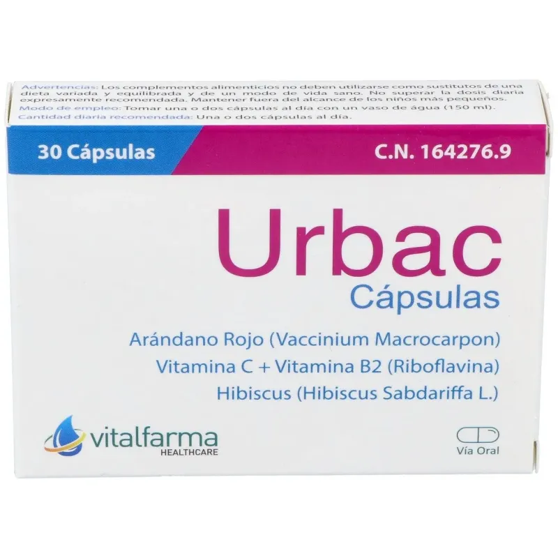 Vitalfarma urbac 30caps | Farmacia Barata