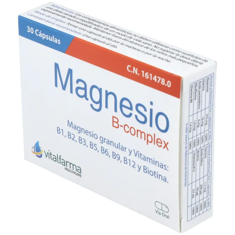 Vitalfarma magnesio b complex 30cáps | Farmacia Barata