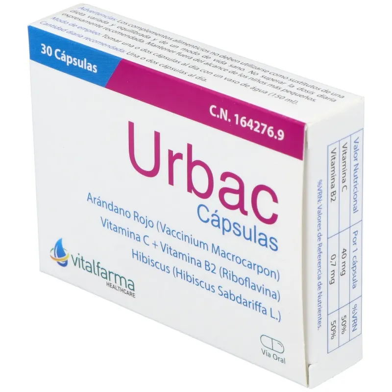 Vitalfarma urbac 30caps | Farmacia Barata