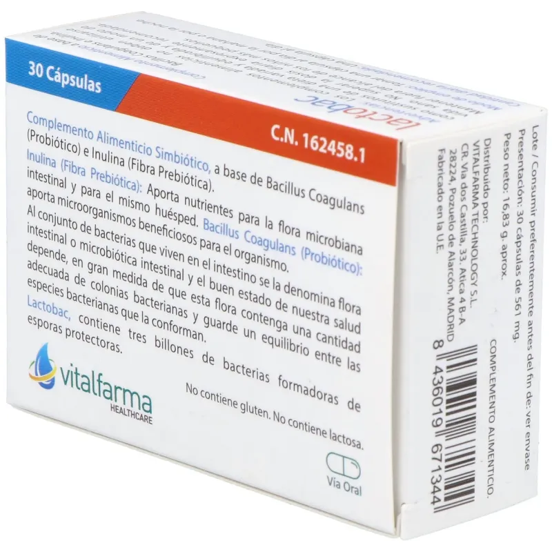 Lactobac 30cap. | Farmacia Barata