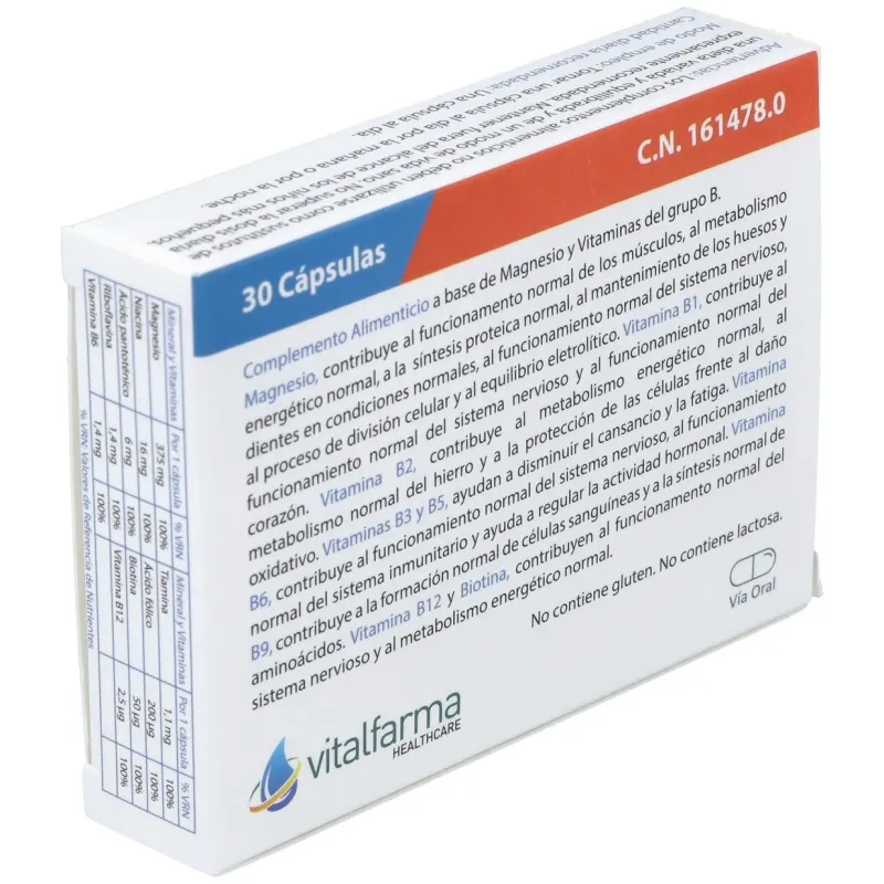 Vitalfarma magnesio b complex 30cáps | Farmacia Barata
