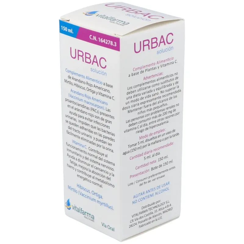 Vitalfarma urbac 150 ml solucion | Farmacia Barata