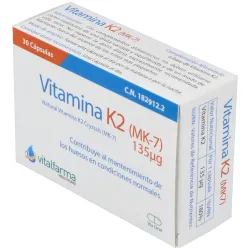 Vitalfarma vitamina k2 135 mcg 30 capsulas | Farmacia Barata
