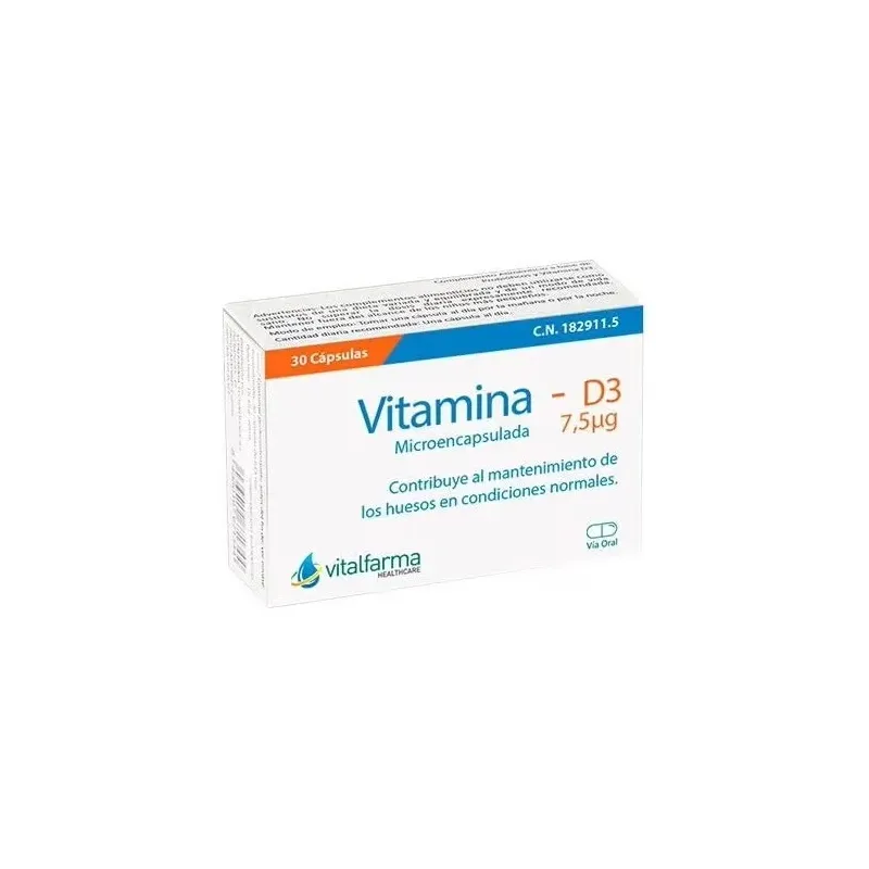Vitalfarma vitamina d3 7_5 mcg 30 capsulas | Farmacia Barata