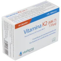 Vitalfarma vitamina k2 135 mcg 30 capsulas | Farmacia Barata