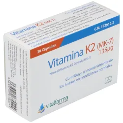 Vitalfarma vitamina k2 135 mcg 30 capsulas | Farmacia Barata