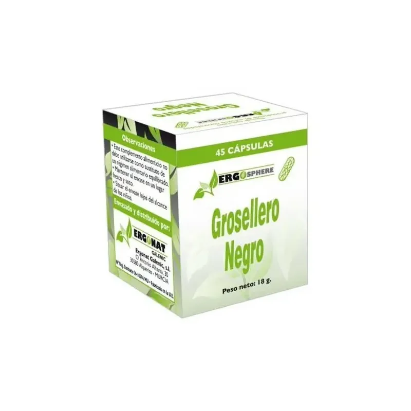 Ergonat galenic ergosphere grosellero negro 45caps | Farmacia Barata