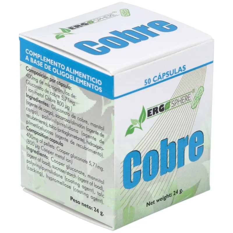 Cobre ergosphere 50cap. | Farmacia Barata