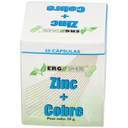 Ergonat galenic zinc cobre ergosphere 50caps | Farmacia Barata