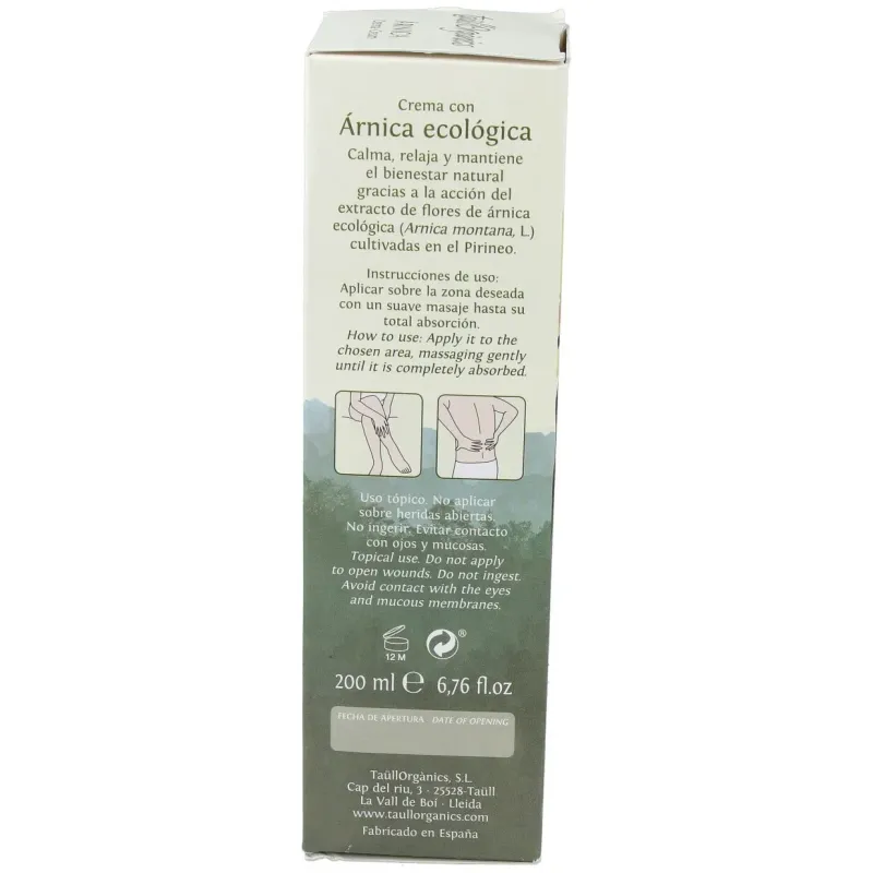 Taullorganics arnica ecologica tubo 200ml. | Farmacia Barata Taullorganics arnica ecologica tubo 200ml. | Farmacia Barata
