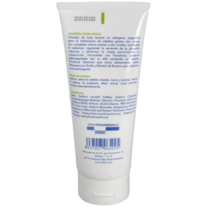 Champu caspa grasa 200ml. | Farmacia Barata