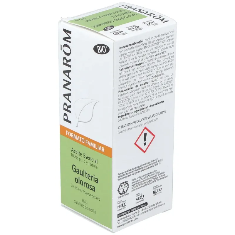 Gaulteria olorosa hoja aceite esencial bio 30ml. | Farmacia Barata Gaulteria olorosa hoja aceite esencial bio 30ml. | Farmacia Barata