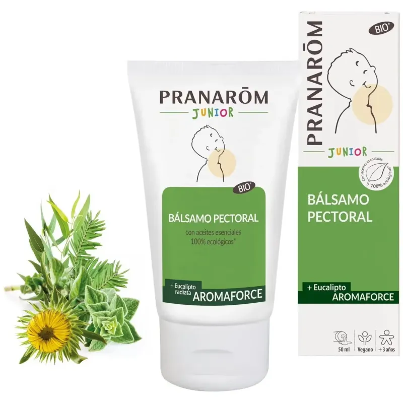 Pranarôm aromaforce junior bálsamo pectoral bio 50ml | Farmacia Barata Pranarôm aromaforce junior bálsamo pectoral bio 50ml | Farmacia Barata