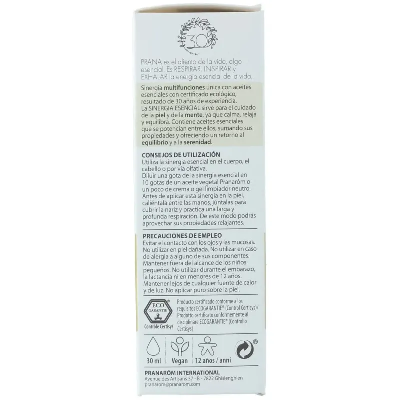 Pranarôm synergie essent bio 30ml | Farmacia Barata Pranarôm synergie essent bio 30ml | Farmacia Barata