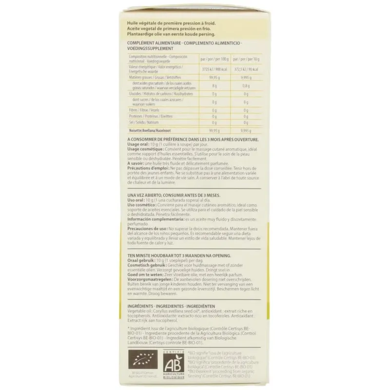 Pranarôm aceite vegetal de avellana bio* 50 ml | Farmacia Barata