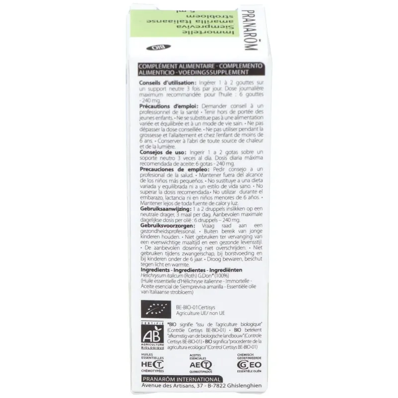 Pranarôm aceite de siempreviva amarilla bio 5ml | Farmacia Barata