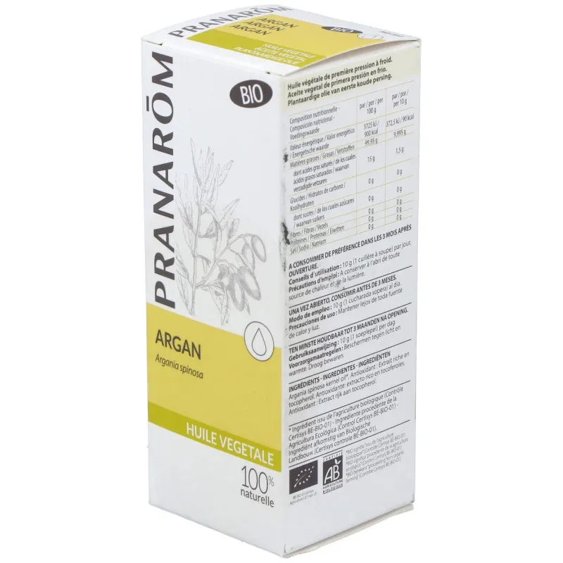 Pranarôm aceite vegetal de argán bio 50ml | Farmacia Barata