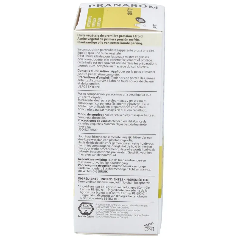 Pranarôm aceite vegetal de jojoba bio 50ml | Farmacia Barata Pranarôm aceite vegetal de jojoba bio 50ml | Farmacia Barata