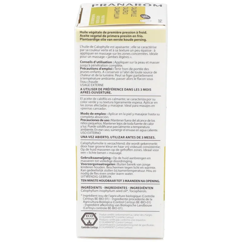 Pranarôm bio aceite vegetal calófilo 50ml | Farmacia Barata Pranarôm bio aceite vegetal calófilo 50ml | Farmacia Barata
