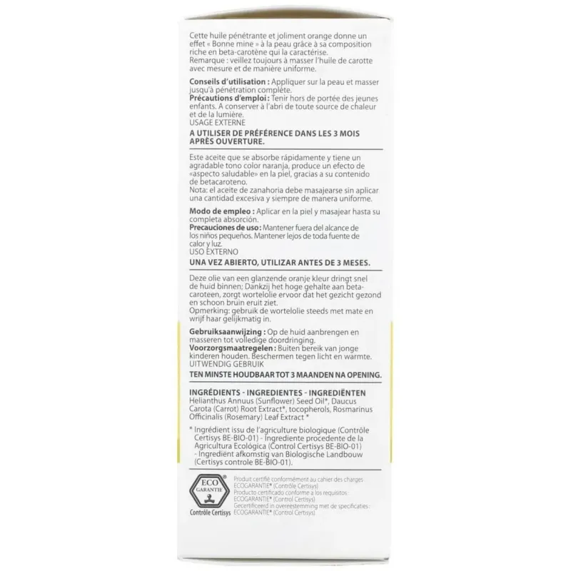 Pranarôm aceite de maceración zanahoria bio 50ml | Farmacia Barata