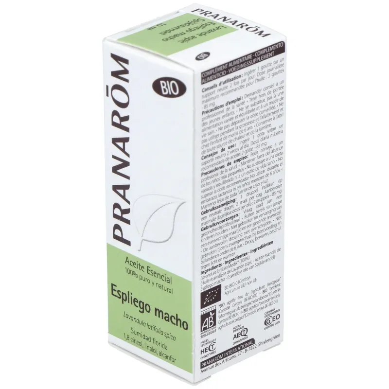 Pranarôm aceite esencial de espliego macho bio 10ml | Farmacia Barata