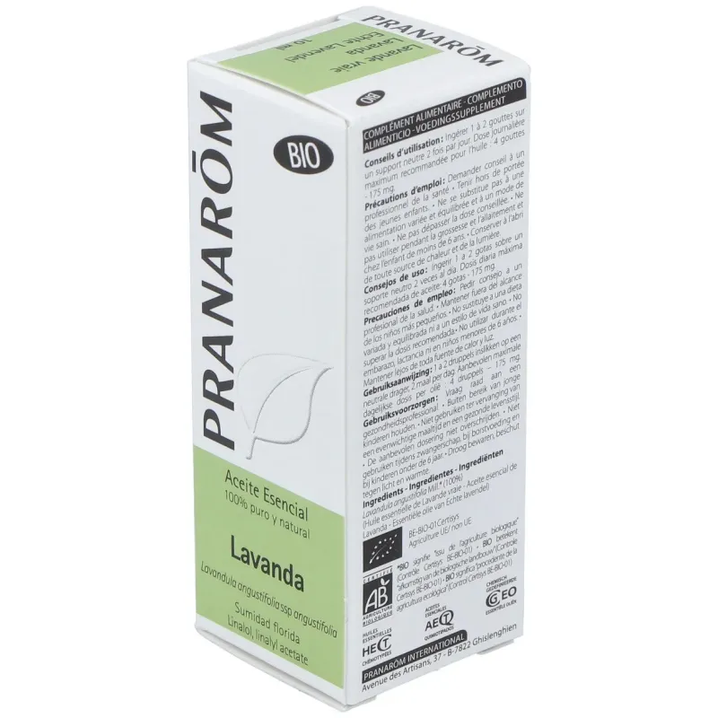 Pranarôm aceite esencial de lavanda bio 10ml | Farmacia Barata