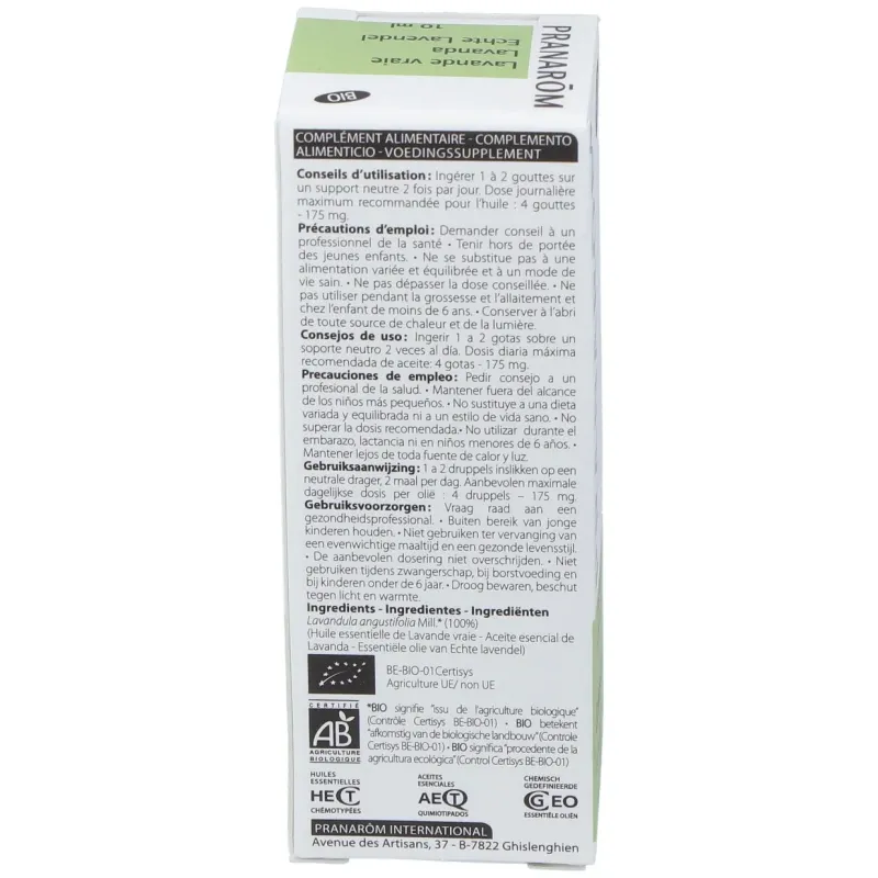 Pranarôm aceite esencial de lavanda bio 10ml | Farmacia Barata