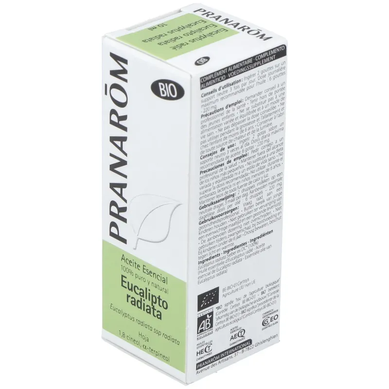 Pranarôm aceite esencial de eucalipto radiata bio 10ml | Farmacia Barata