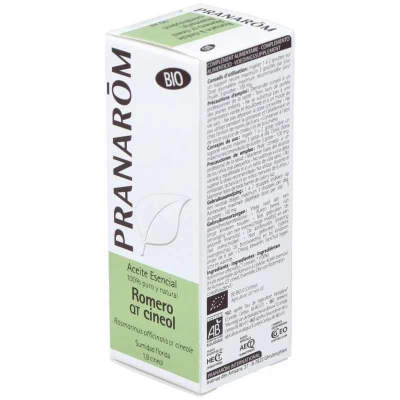 Pranarôm aceite esencial de romero qt cineol bio 10ml | Farmacia Barata