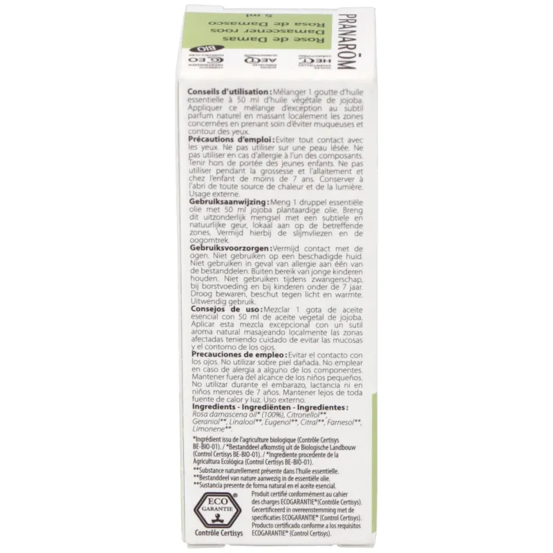 Pranarôm aceite esencial de rosa de damasco bio 5ml | Farmacia Barata Pranarôm aceite esencial de rosa de damasco bio 5ml | Farmacia Barata