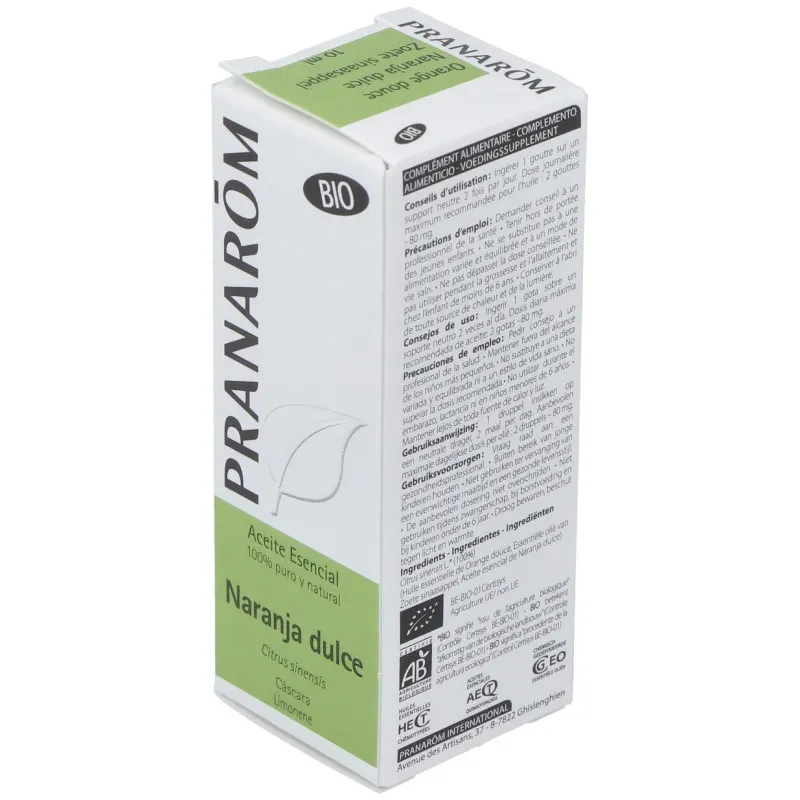 Pranarôm aceite esencial de naranja dulce bio 10ml | Farmacia Barata