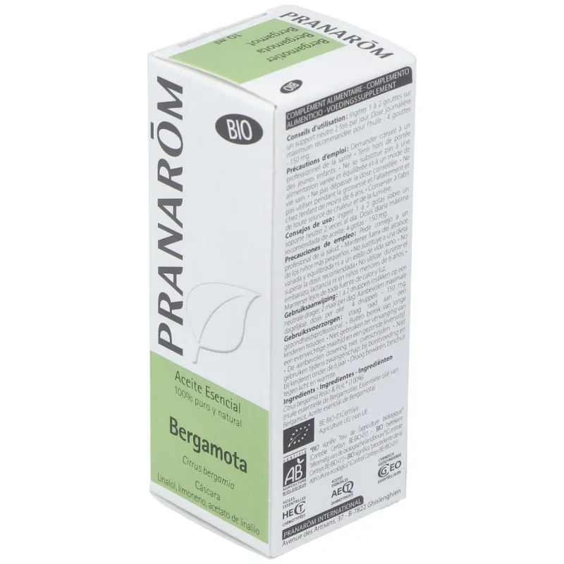 Pranarôm aceite esencial de bergamota bio 10ml | Farmacia Barata