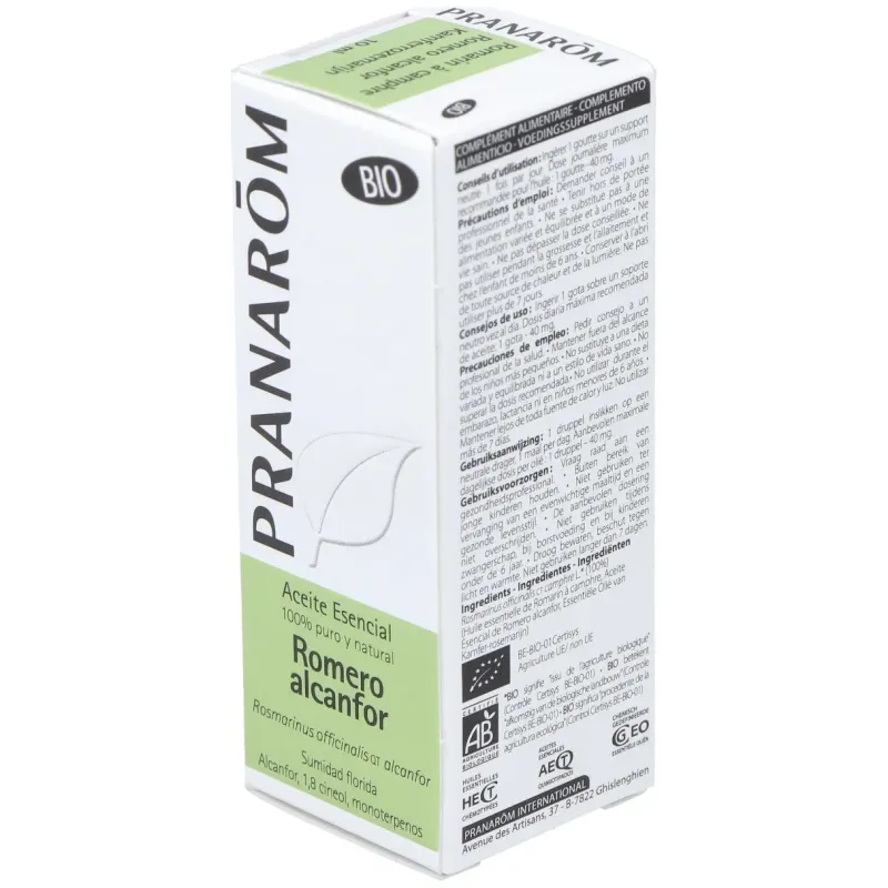 Pranarôm aceite esencial de romero alcanfor bio 10ml | Farmacia Barata Pranarôm aceite esencial de romero alcanfor bio 10ml | Farmacia Barata