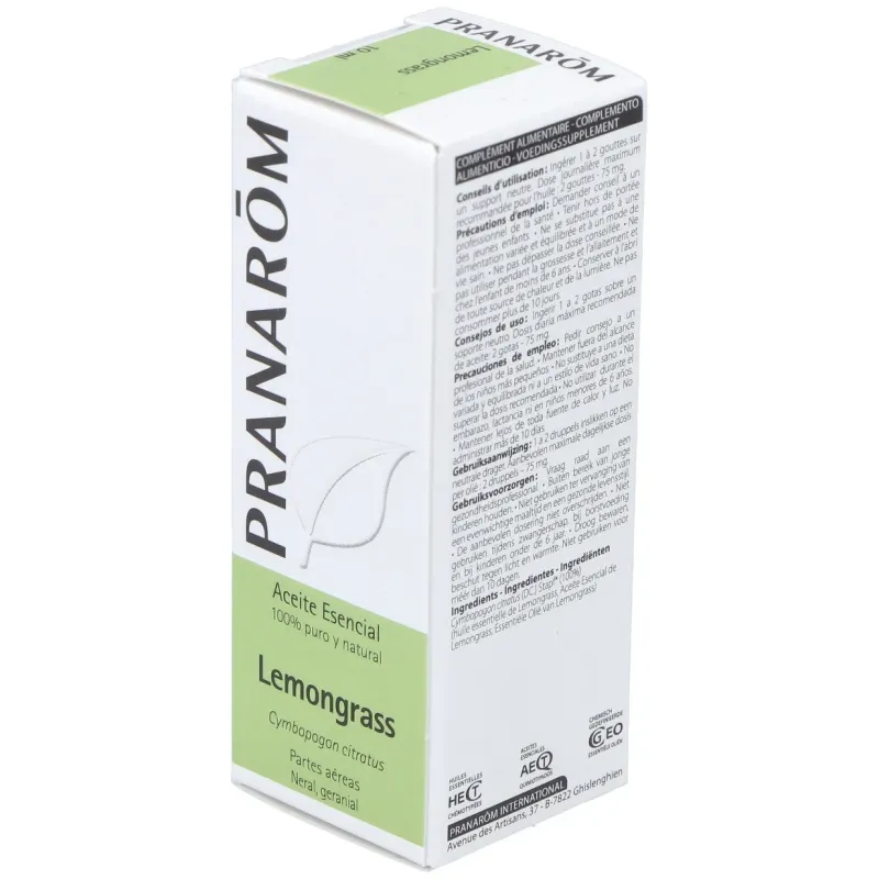 Pranarôm aceite esencial de lemongrass 10ml | Farmacia Barata
