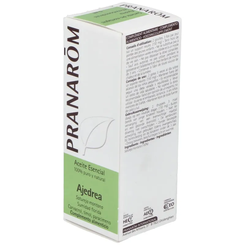 Pranarôm bio aceite esencial de ajedrea 5ml | Farmacia Barata