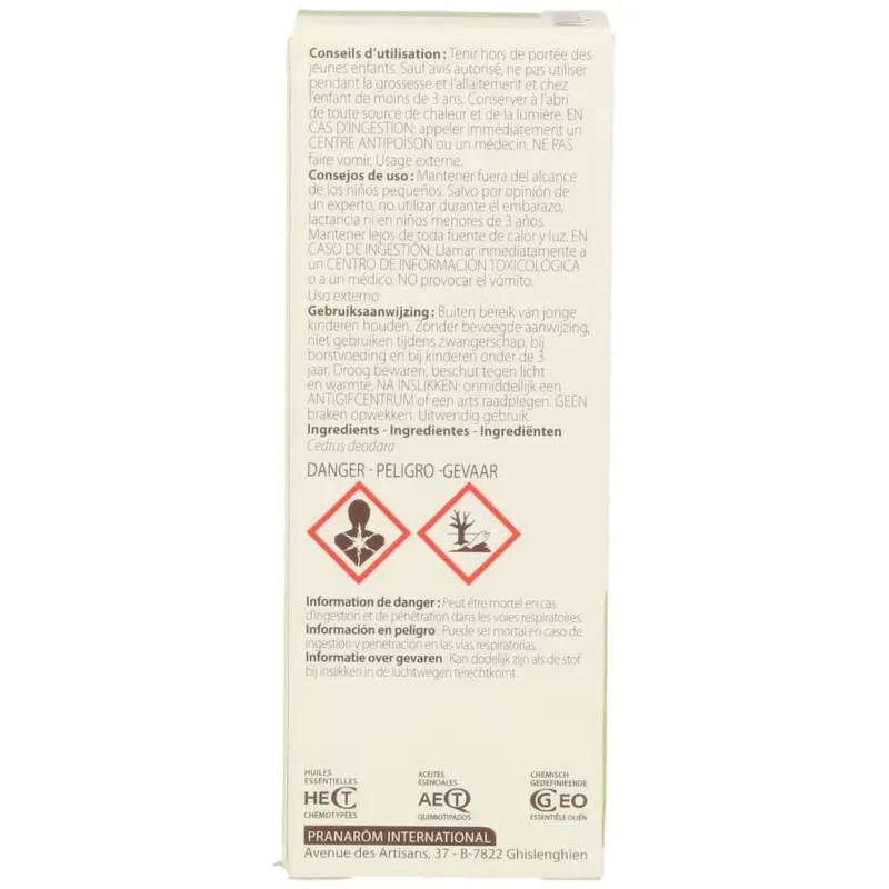 Pranarôm aceite esencial cedro del himalaya 10ml | Farmacia Barata