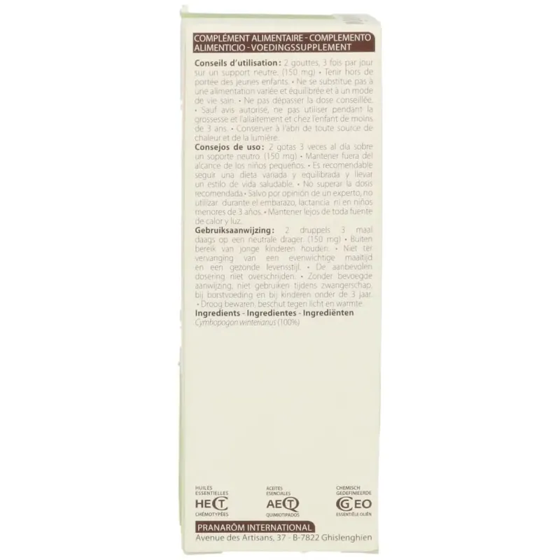 Pranarôm aceite esencial de citronela de java 10ml | Farmacia Barata