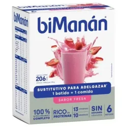 Bimanán® beslim batidos sabor fresa 6uds