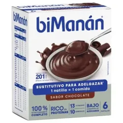Bimanán® beslim natillas sabor chocolate 6uds