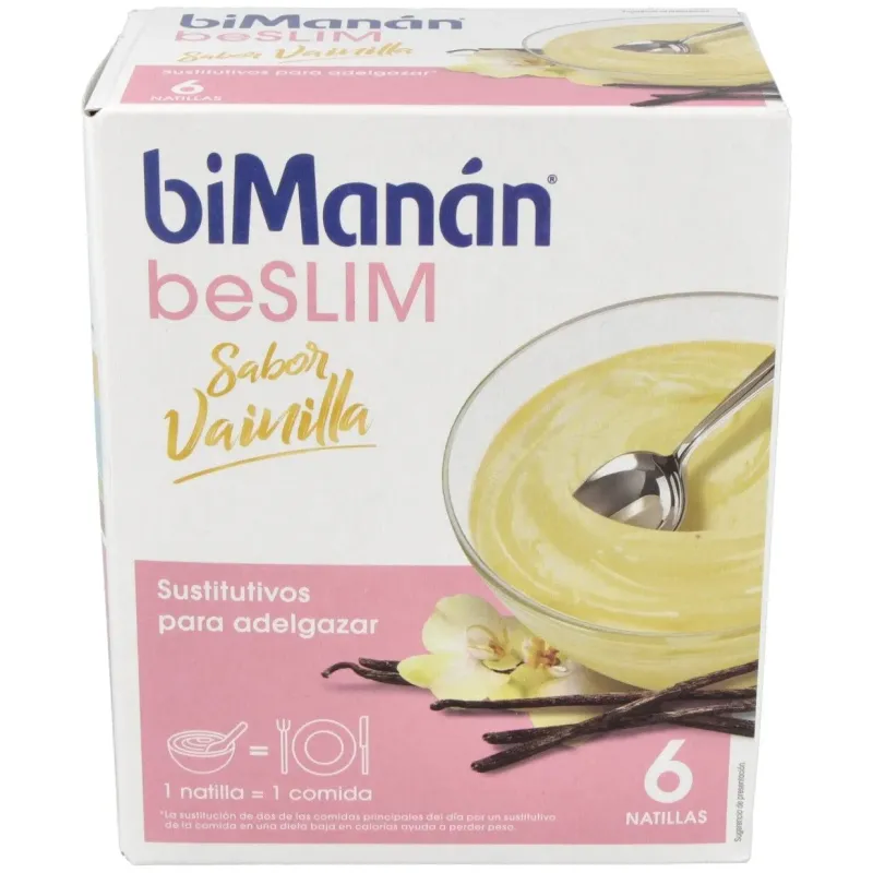 Bimanán® beslim natillas vainilla 6 sobres | Farmacia Barata