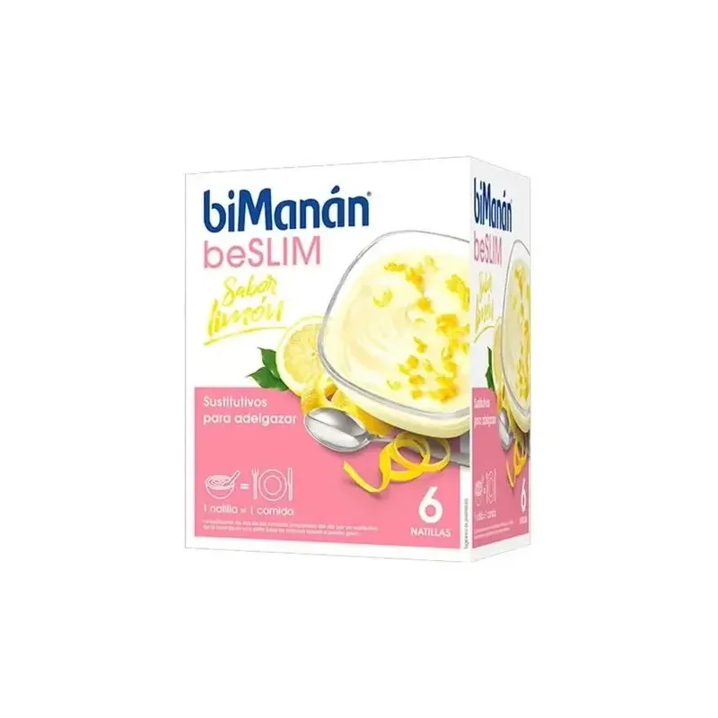 Bimanán natillas sustitutivas sabor limón 6uds | Farmacia Barata