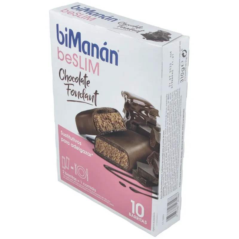 Barritas chocolate fondant 10ud. | Farmacia Barata