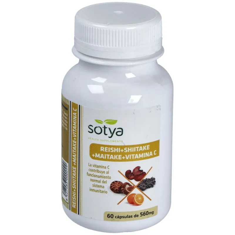 Sotya reishi maitake y shiitake 60cáps | Farmacia Barata
