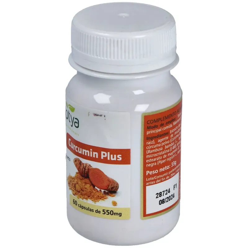 Sotya curcumin plus 60 cápsulas 550mg | Farmacia Barata
