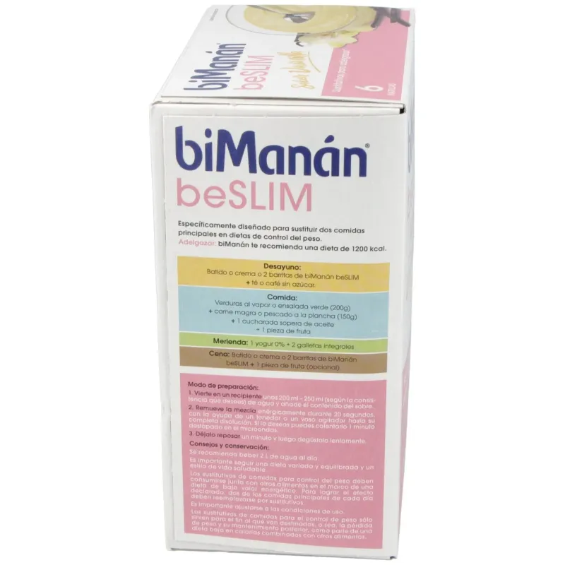 Bimanán® beslim natillas vainilla 6 sobres | Farmacia Barata