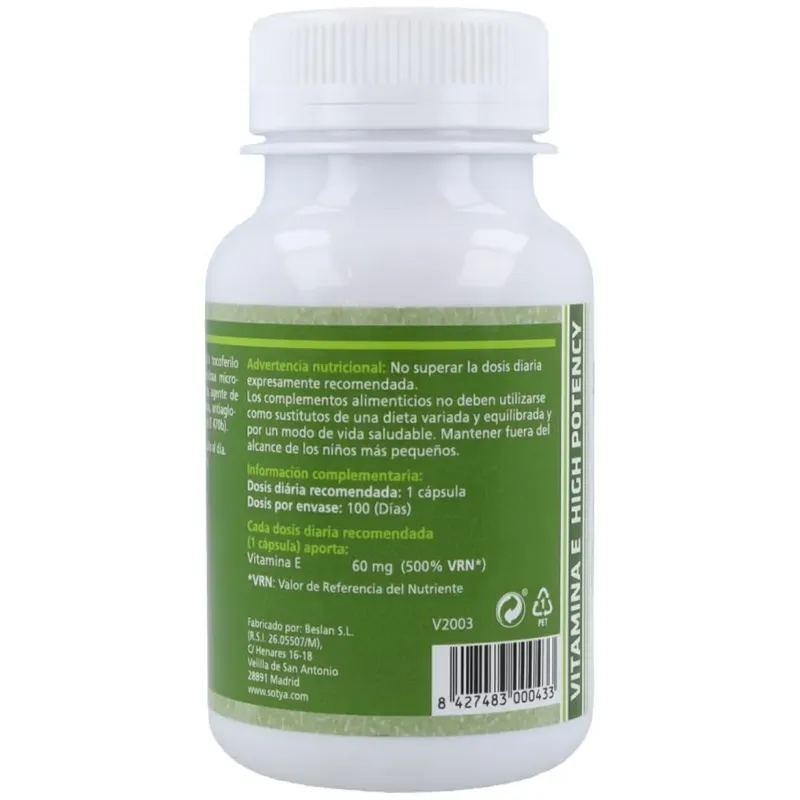 Vitamina e high potency 100cap. | Farmacia Barata