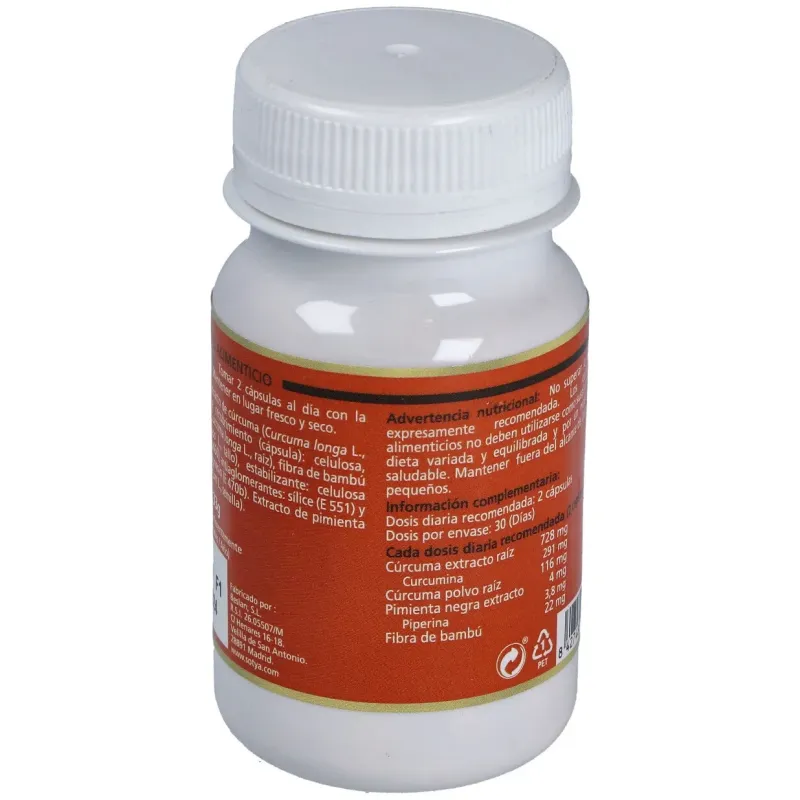 Sotya curcumin plus 60 cápsulas 550mg | Farmacia Barata